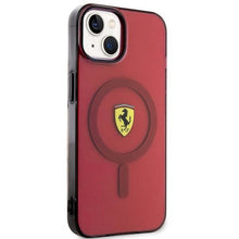 Заредете изображение във визуализатора на галерията – Ferrari FEHMP14SURKR iPhone 14 6.1" red/red hardcase Translucent Magsafe
