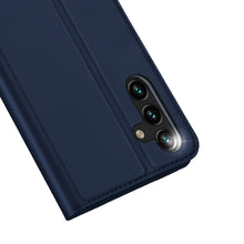 Заредете изображение във визуализатора на галерията – Dux Ducis Skin Pro case for Samsung Galaxy A14 5G flip cover card wallet stand blue
