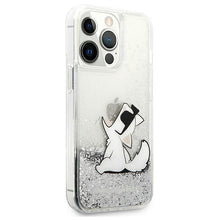 Заредете изображение във визуализатора на галерията – Karl Lagerfeld KLHCP13LGCFS iPhone 13 Pro / 13 6,1" srebrny/silver hardcase Liquid Glitter Choupette Fun
