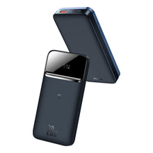 Заредете изображение във визуализатора на галерията – Baseus Magnetic powerbank 10000mAh 20W Overseas Edition navy blue + USB cable - USB Type C (PPCX010201)
