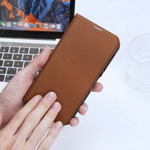 Заредете изображение във визуализатора на галерията – Dux Ducis Skin X2 case Samsung Galaxy A14 5G flip case wallet stand brown
