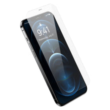 Заредете изображение във визуализатора на галерията – Baseus Full Screen Tempered Glass for iPhone 12 Pro Max with Speaker Cover 0.4mm + Mounting Kit
