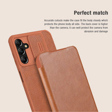 Заредете изображение във визуализатора на галерията – Nillkin Qin Pro for Samsung Galaxy A14 4G brown
