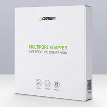 Заредете изображение във визуализатора на галерията – Ugreen 20264 RJ45 / USB-A 10/100Mbps HUB network adapter 3x USB-A 2.0 - black
