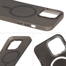 Заредете изображение във визуализатора на галерията – Magnetic Frosted Case for Iphone 15 Pro Black
