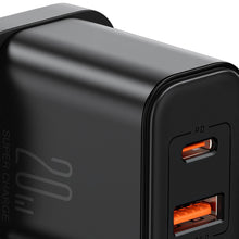 Заредете изображение във визуализатора на галерията – UK Joyrooom FlashSeries JR-TCF05 20W USB-A USB-C Charger - Black

