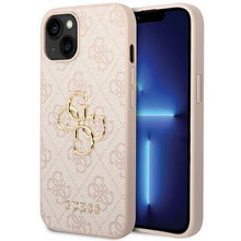 Заредете изображение във визуализатора на галерията – Original Case GUESS 4G Big Metal Logo GUHCP15S4GMGPI for Iphone 15 pink

