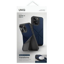 Заредете изображение във визуализатора на галерията – Uniq case Transforma iPhone 15 Pro 6.1" Magclick Charging blue/electric blue
