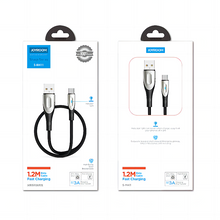 Заредете изображение във визуализатора на галерията – Joyroom Sharp Series cable with fast charging USB-A - USB-C 3A 1.2m black (S-M411)
