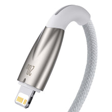 Заредете изображение във визуализатора на галерията – Baseus Glimmer Series cable with fast charging USB-C - Lightning 480Mb/s PD 20W 2m white
