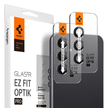 Заредете изображение във визуализатора на галерията – CAMERA COVER Spigen OPTIK.TR ”EZ FIT” CAMERA PROTECTOR 2-PACK GALAXY S23 FE BLACK
