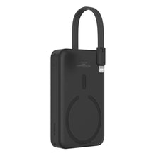Заредете изображение във визуализатора на галерията – Baseus Magnetic Mini MagSafe 10000mAh 20W powerbank with built-in Lightning cable - black + Baseus Simple Series USB-C - USB-C 60W 0.3m cable
