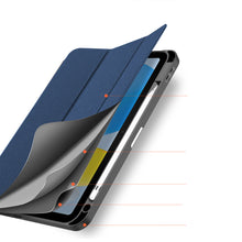 Заредете изображение във визуализатора на галерията – Dux Ducis Domo case iPad 10.9'' 2022 (10 gen.) smart cover stand blue
