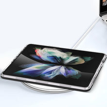 Заредете изображение във визуализатора на галерията – Clear 3in1 case for Samsung Galaxy Z Fold 4 silicone cover with frame black
