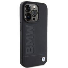 Заредете изображение във визуализатора на галерията – Original Case BMW Leather Hot Stamp BMHCP15XSLLBK for Iphone 15 Pro Max Black
