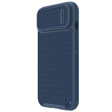 Заредете изображение във визуализатора на галерията – Nillkin Textured S Case iPhone 14 Plus armored case with camera cover blue
