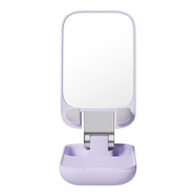 Заредете изображение във визуализатора на галерията – Baseus Seashell Series adjustable phone stand with mirror - purple
