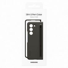 Заредете изображение във визуализатора на галерията – Silicone case for Samsung Galaxy Z Fold 5 Slim Case + stylus - black
