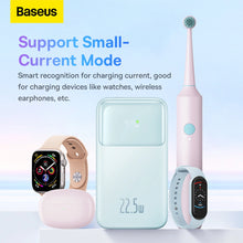 Заредете изображение във визуализатора на галерията – Baseus Comet Series powerbank with display 20000mAh 22.5W - blue + USB-A - USB-C cable 0.3m - white
