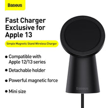 Заредете изображение във визуализатора на галерията – Baseus wireless charger support magsafe simple 15w black ccjj000001
