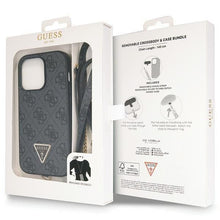 Заредете изображение във визуализатора на галерията – Original faceplate case GUESS GUHCP14LP4TDSCPK for iPhone 14 PRO (Metal Logo Starss Crossbody / black)
