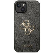 Заредете изображение във визуализатора на галерията – Original Case GUESS 4G Big Metal Logo GUHCP15S4GMGGR for Iphone 15 grey
