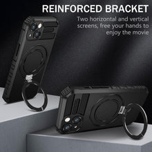 Заредете изображение във визуализатора на галерията – Tel Protect Armor Magsafe Metal Ring Case for Iphone 13 black
