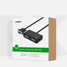 Заредете изображение във визуализатора на галерията – Ugreen 40254 1x2 VGA splitter - black
