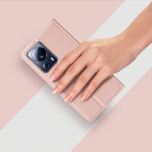 Заредете изображение във визуализатора на галерията – Dux Ducis Skin Pro Case for Xiaomi 13 Lite Flip Card Wallet Stand Pink
