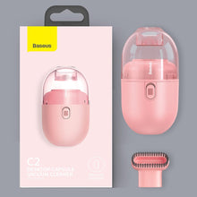 Заредете изображение във визуализатора на галерията – Baseus C2 mini office vacuum cleaner with AA batteries pink (CRXCQC2A-04)
