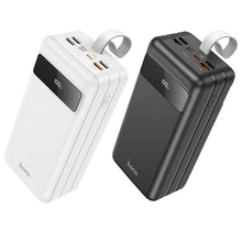 Заредете изображение във визуализатора на галерията – Hoco power bank 60 000mah with flash light + pd22,5w + qc3.0 j86b white - TopMag
