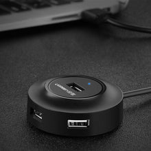 Заредете изображение във визуализатора на галерията – Ugreen HUB 4in1 USB-A - 4xUSB-A 2.0 480Mb/s 1m black (CR106)
