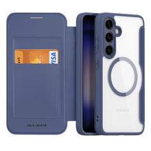 Заредете изображение във визуализатора на галерията – Dux Ducis Skin X Pro case for Samsung S24+ with magnetic ring and flap - blue
