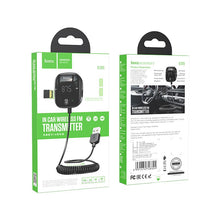 Заредете изображение във визуализатора на галерията – HOCO transmitter FM bluetooth AUX E65 Unity black
