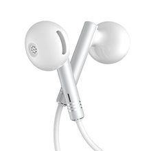 Заредете изображение във визуализатора на галерията – Joyroom Wired Series JR-EW06 wired headphones, metal - silver and white
