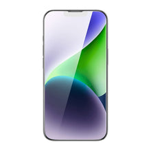 Заредете изображение във визуализатора на галерията – Baseus Full Screen Tempered Glass for iPhone 14 Plus / 13 Pro Max with Speaker Cover 0.4mm + Mounting Kit
