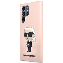 Заредете изображение във визуализатора на галерията – Karl Lagerfeld KLHCS23LSNIKBCP Sam S23 S918 Ultra hardcase pink/pink Silicone Ikonik
