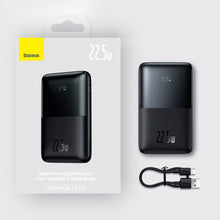 Заредете изображение във визуализатора на галерията – Baseus Baseus Pro 20000mAh 22.5W Powerbank Violet with USB Type A - USB Type C 3A 0.3m cable (PPBD040305)
