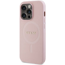 Заредете изображение във визуализатора на галерията – Original Case GUESS hardcase Saffiano MagSafe GUHMP13XPSAHMCP for Iphone 13 Pro Max pink
