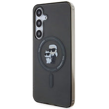 Заредете изображение във визуализатора на галерията – Karl Lagerfeld IML Karl&amp;Choupette Glitter MagSafe case for Samsung Galaxy S24+ - black
