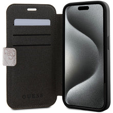 Заредете изображение във визуализатора на галерията – Original Case GUESS book 4G Metal Logo GUBKP15L4GMGPI for Iphone 15 Pro pink
