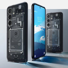 Заредете изображение във визуализатора на галерията – Spigen Ultra Hybrid case for Samsung Galaxy S24 - dark gray (Zero One pattern)
