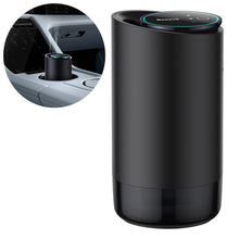 Заредете изображение във визуализатора на галерията – Baseus car diffuser atomizer car air freshener for drink holder black with a set of fragrances (white tea / juicy peach) + 1m USB-C power cable
