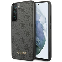 Заредете изображение във визуализатора на галерията – Guess GUHCS23MG4GFGR S23+ S916 grey/grey hardcase 4G Metal Gold Logo
