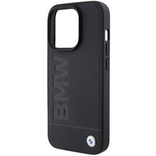 Заредете изображение във визуализатора на галерията – Original Case BMW Leather Hot Stamp BMHCP15LSLLBK for Iphone 15 Pro Black
