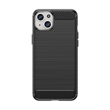 Заредете изображение във визуализатора на галерията – Flexible carbon pattern case for iPhone 15 Plus Carbon Case - black
