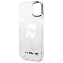 Заредете изображение във визуализатора на галерията – Original Pouch KARL LAGERFELD  Ikonik Karl Lagerfeld KLHCP14SHNIKTCT for Iphone 14 transparent
