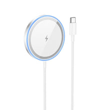 Заредете изображение във визуализатора на галерията – HOCO wireless charger compatybile with MagSafe 15W Quick CW53 silver
