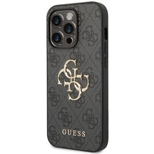 Заредете изображение във визуализатора на галерията – Original Case GUESS 4G Big Metal Logo GUHCP15L4GMGGR for Iphone 15 Pro grey
