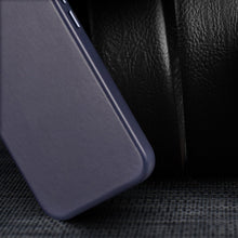 Заредете изображение във визуализатора на галерията – Dux Ducis Naples case for iPhone 14 Pro Max magnetic leather case MagSafe blue

